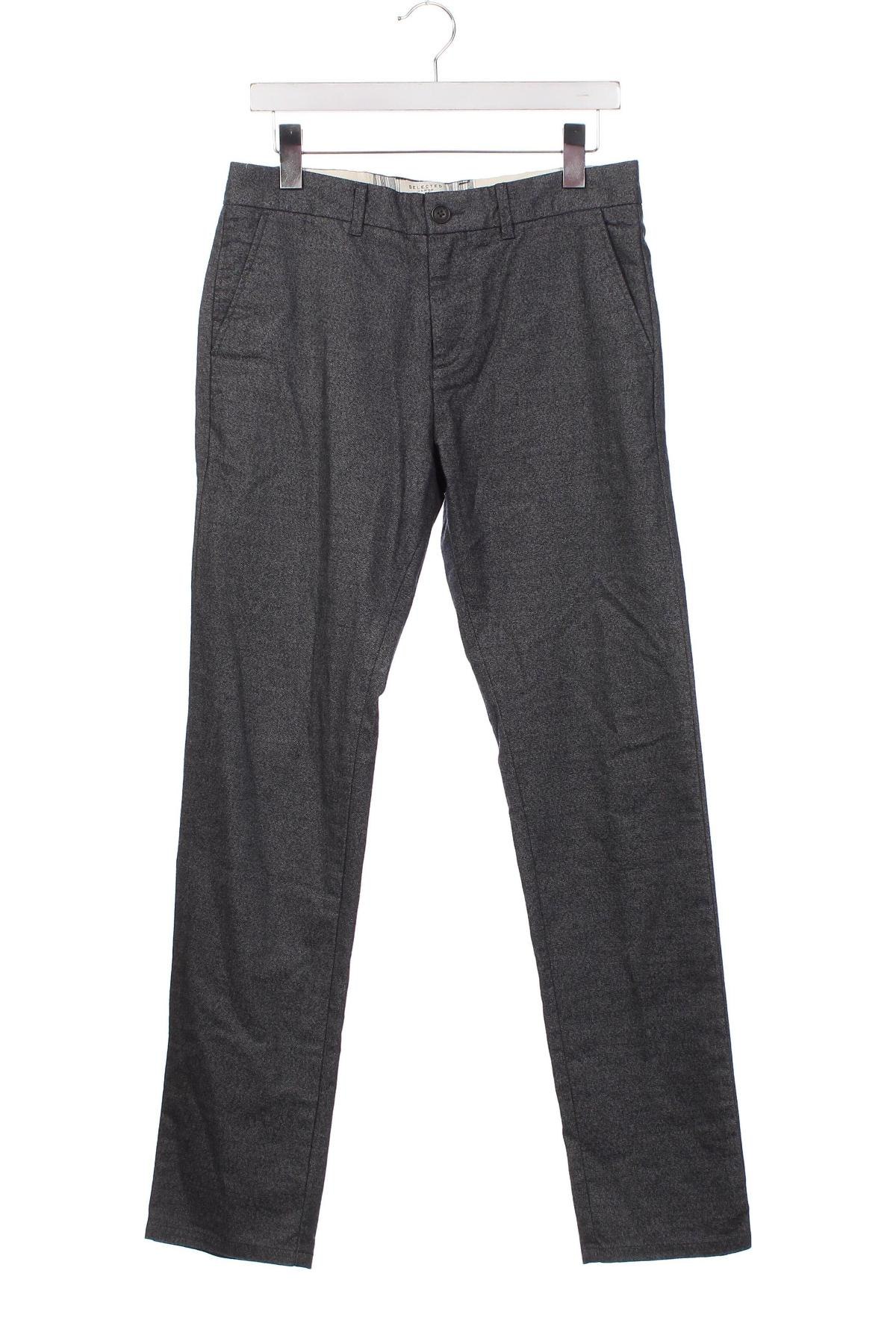 Pantaloni de bărbați Selected Homme, Mărime S, Culoare Gri, Preț 85,26 Lei