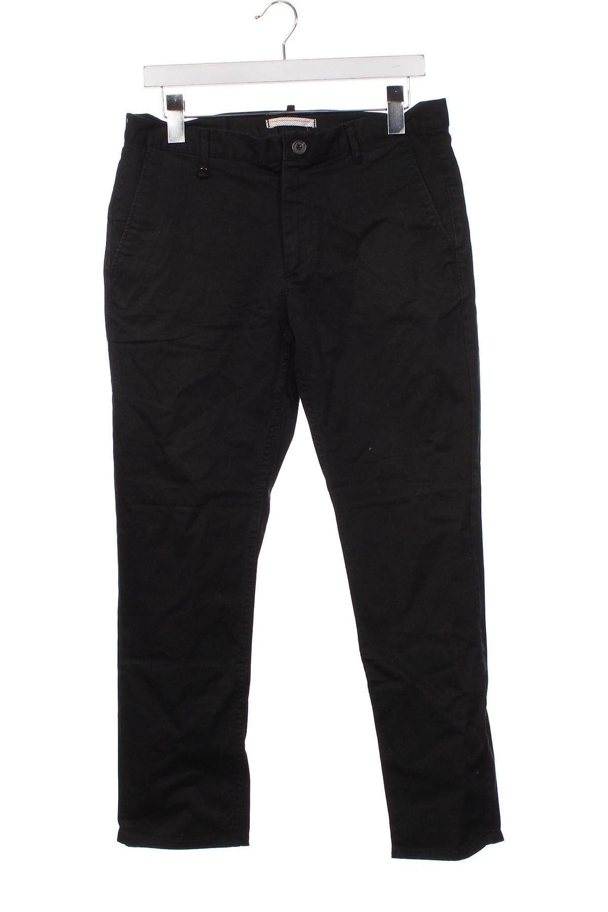 Мъжки панталон Zara Man, Размер M, Цвят Черен, Цена 13,77 лв.