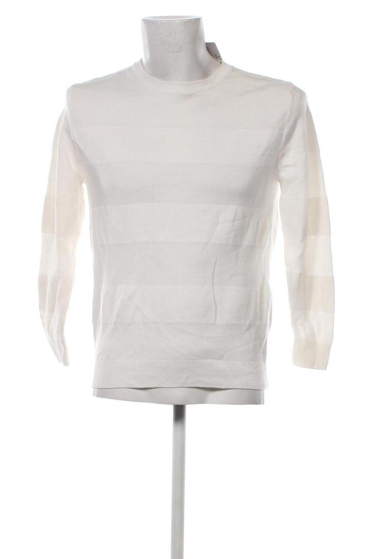 Ανδρικό πουλόβερ FSBN, Μέγεθος S, Χρώμα Λευκό, Τιμή 7,18 €