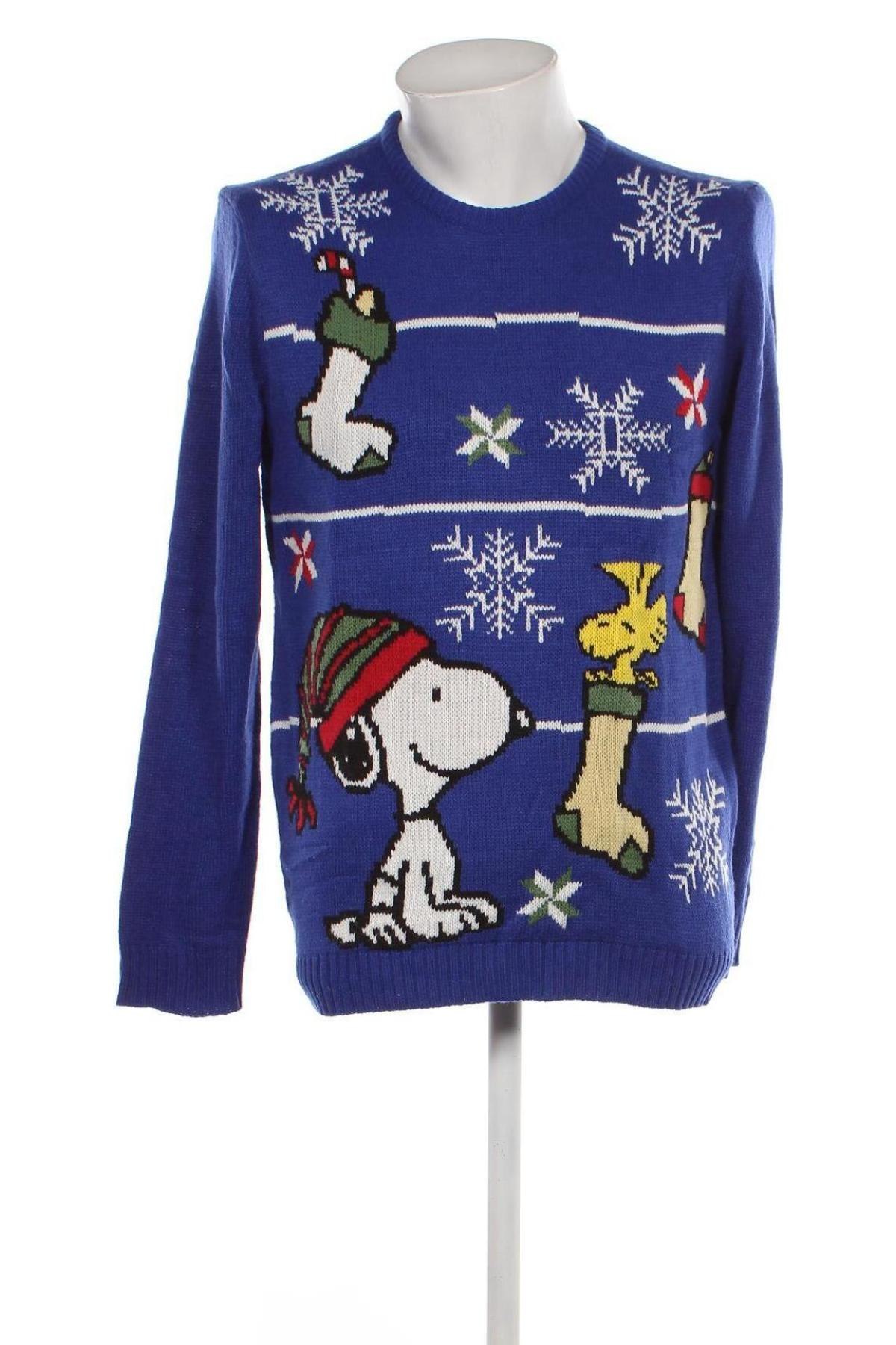 Ανδρικό πουλόβερ Peanuts, Μέγεθος L, Χρώμα Μπλέ, Τιμή 9,69 €