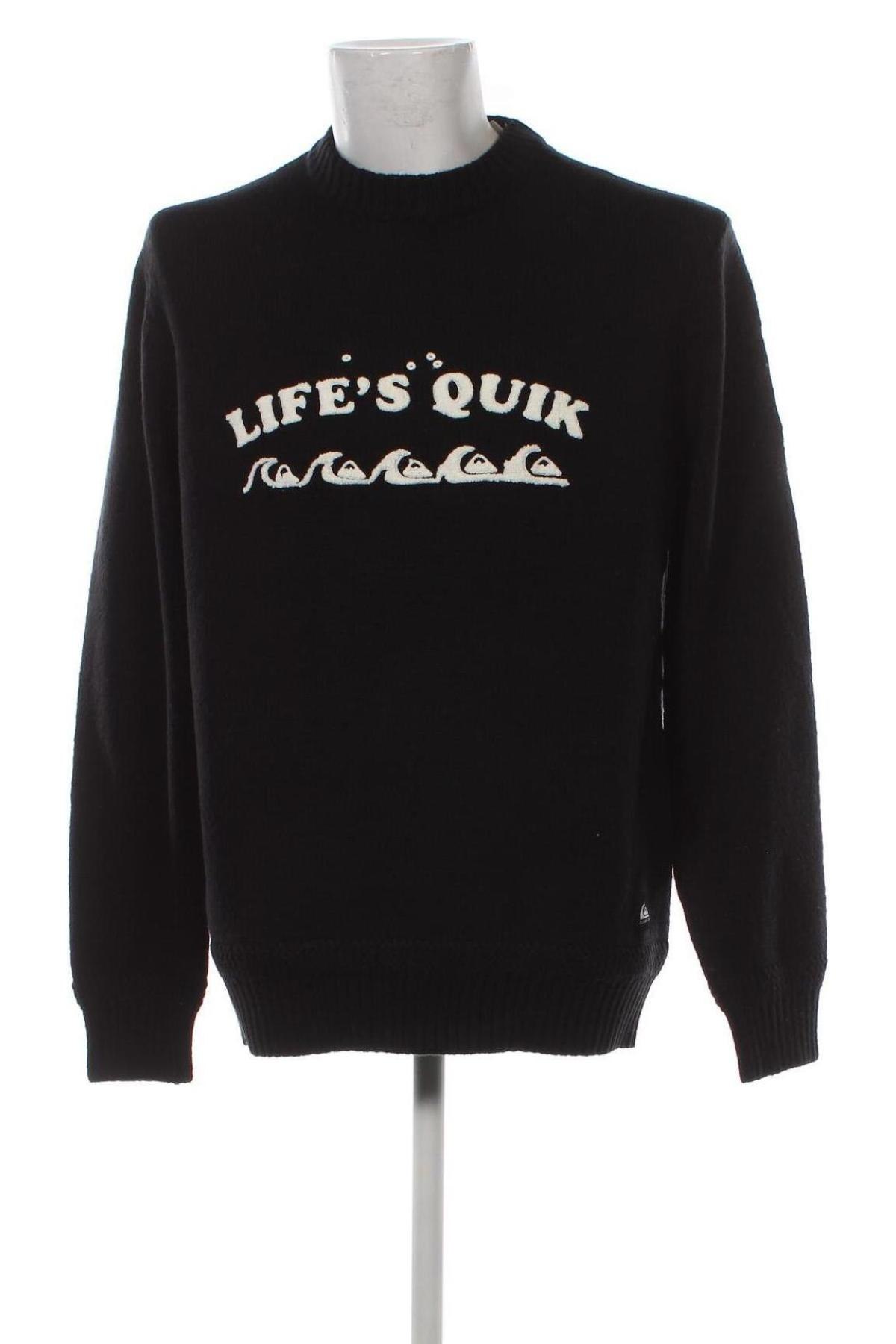 Мъжки пуловер Quiksilver, Размер L, Цвят Черен, Цена 26,95 лв.