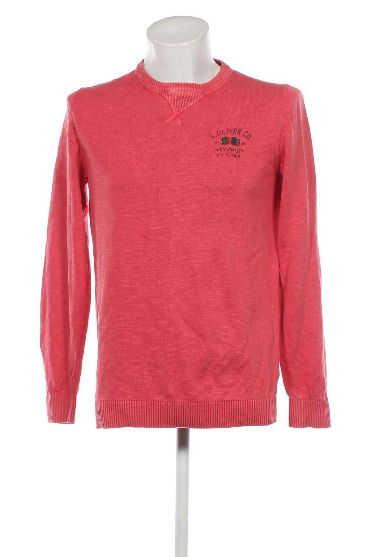 Мъжки пуловер S.Oliver, Размер L, Цвят Розов, Цена 16,32 лв.