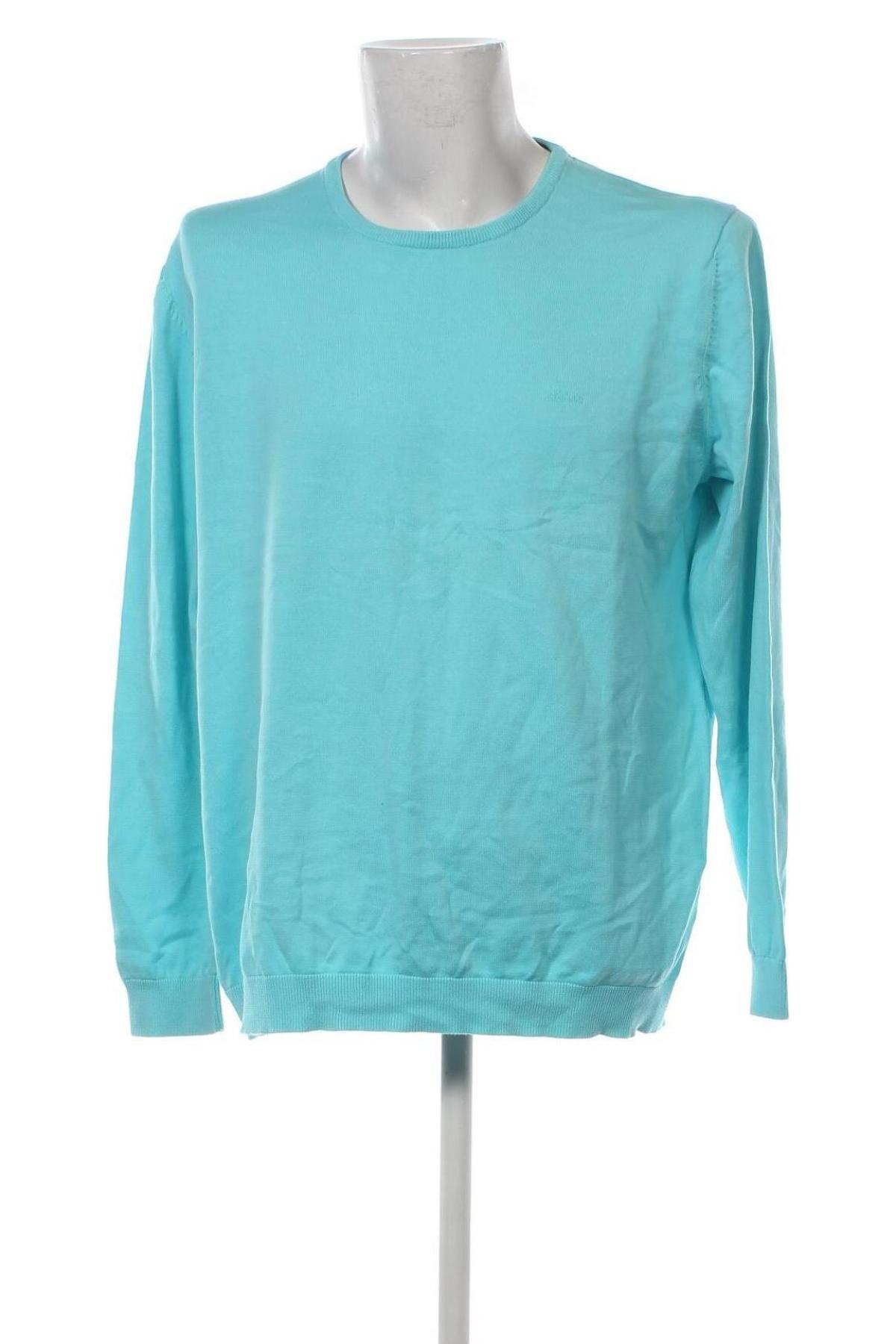 Мъжки пуловер S.Oliver, Размер XXL, Цвят Син, Цена 34,00 лв.