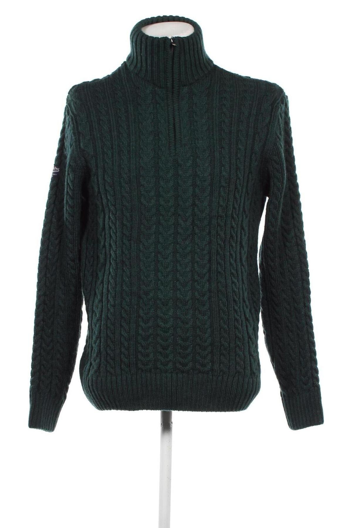 Ανδρικό πουλόβερ Superdry, Μέγεθος L, Χρώμα Πράσινο, Τιμή 24,13 €