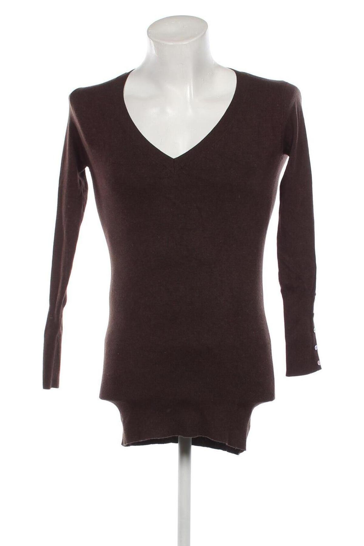 Мъжки пуловер Zara, Размер M, Цвят Кафяв, Цена 17,28 лв.