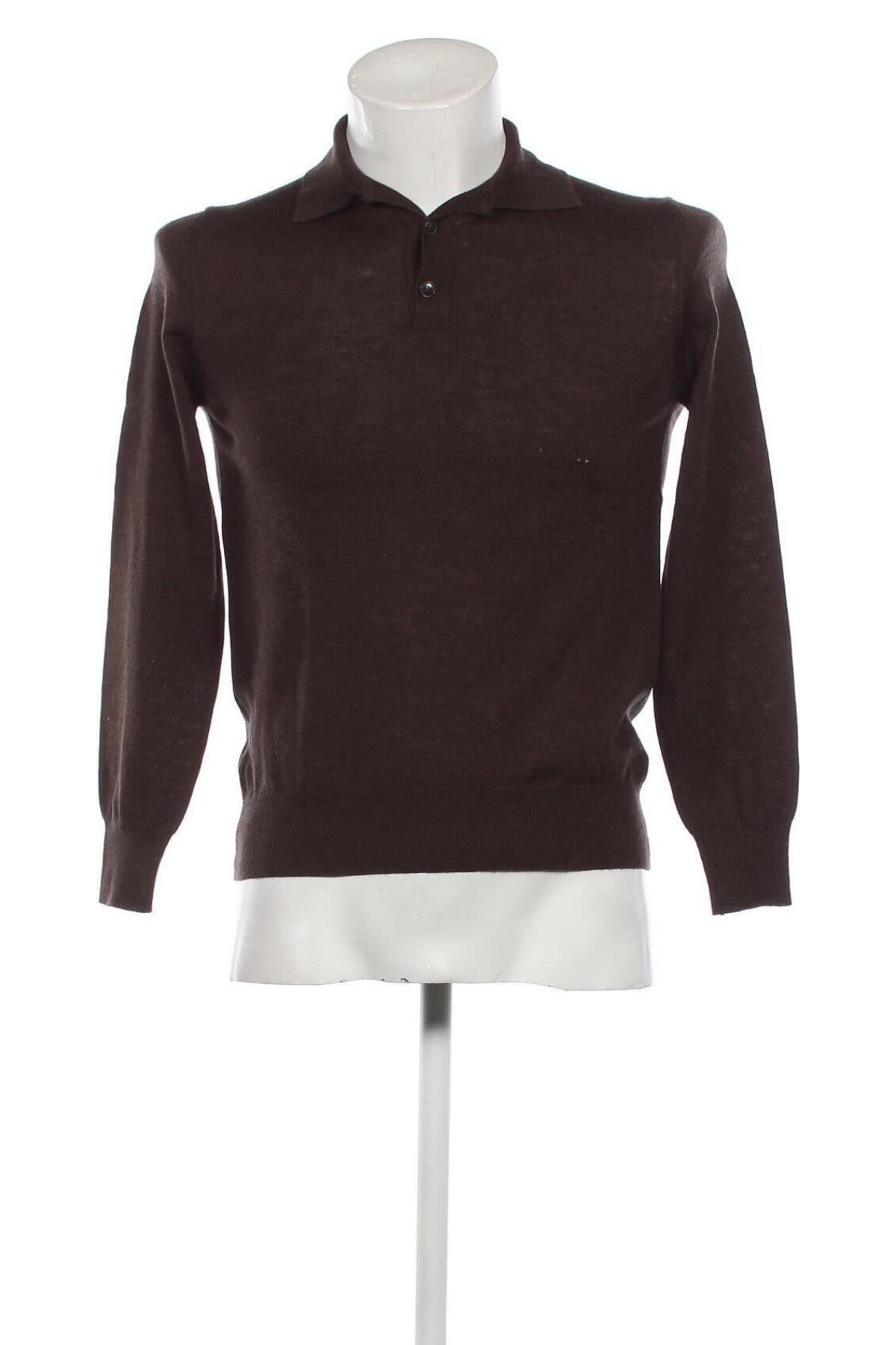 Мъжки пуловер Zara, Размер S, Цвят Кафяв, Цена 17,28 лв.