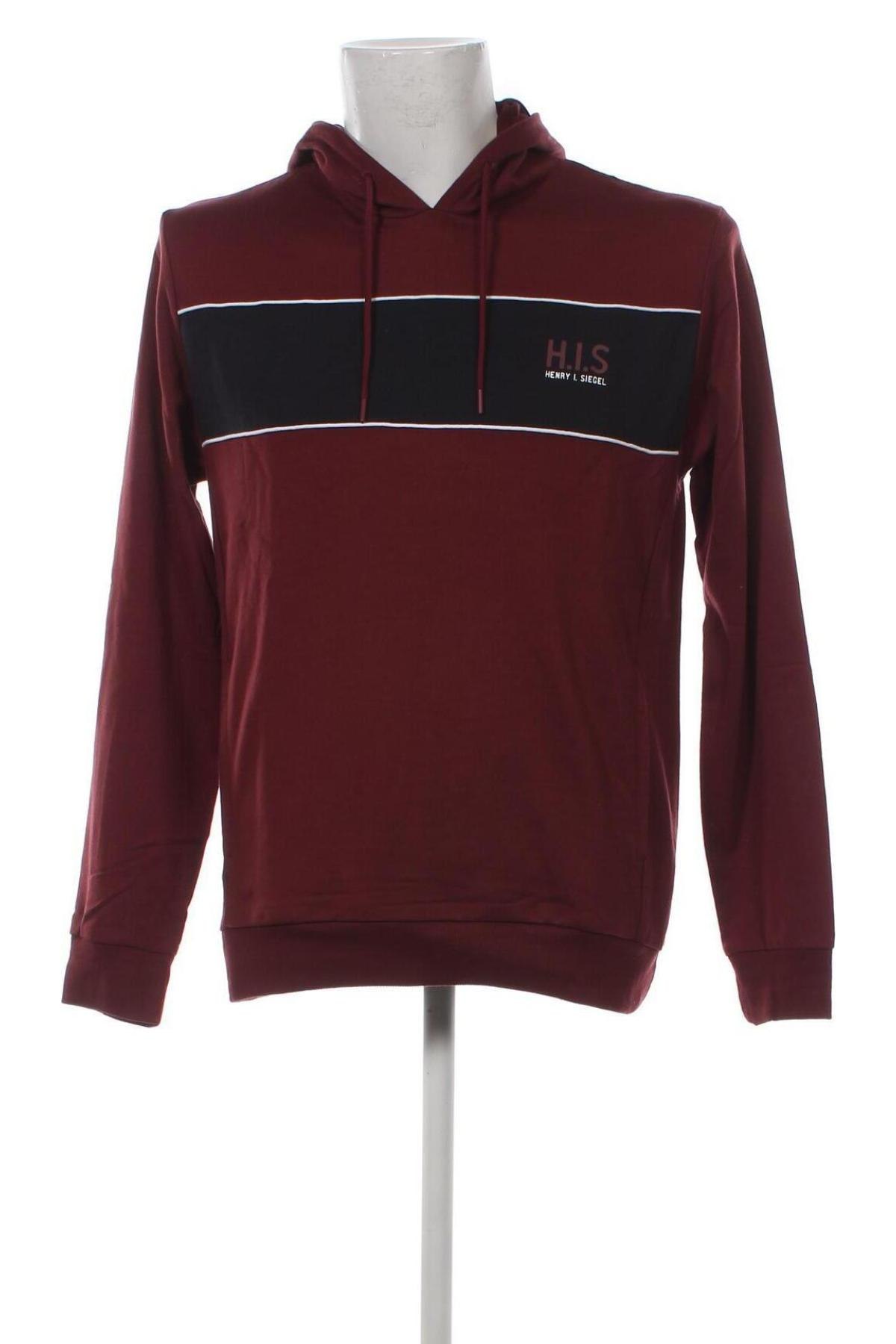 Herren Sweatshirt H.I.S, Größe M, Farbe Rot, Preis 11,86 €