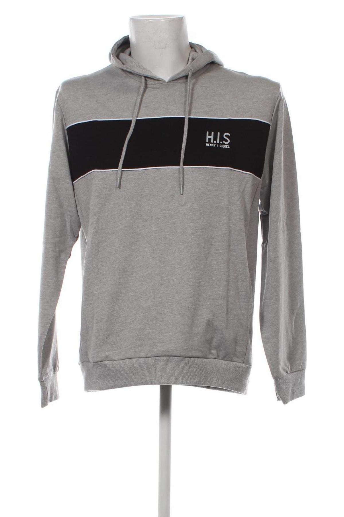 Herren Sweatshirt H.I.S, Größe L, Farbe Grau, Preis 17,78 €