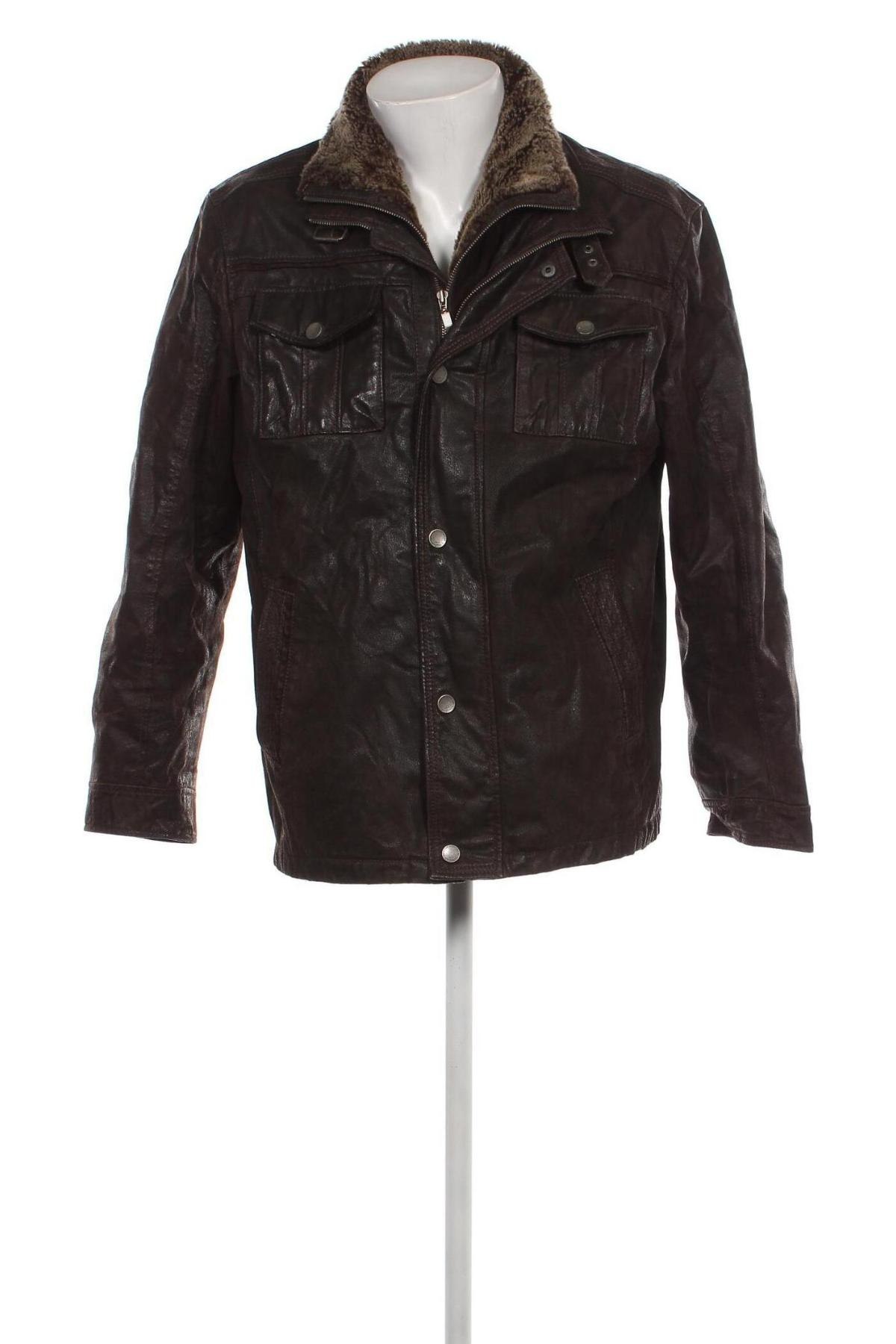 Pánska kožená bunda  Engbers, Veľkosť L, Farba Hnedá, Cena  128,14 €