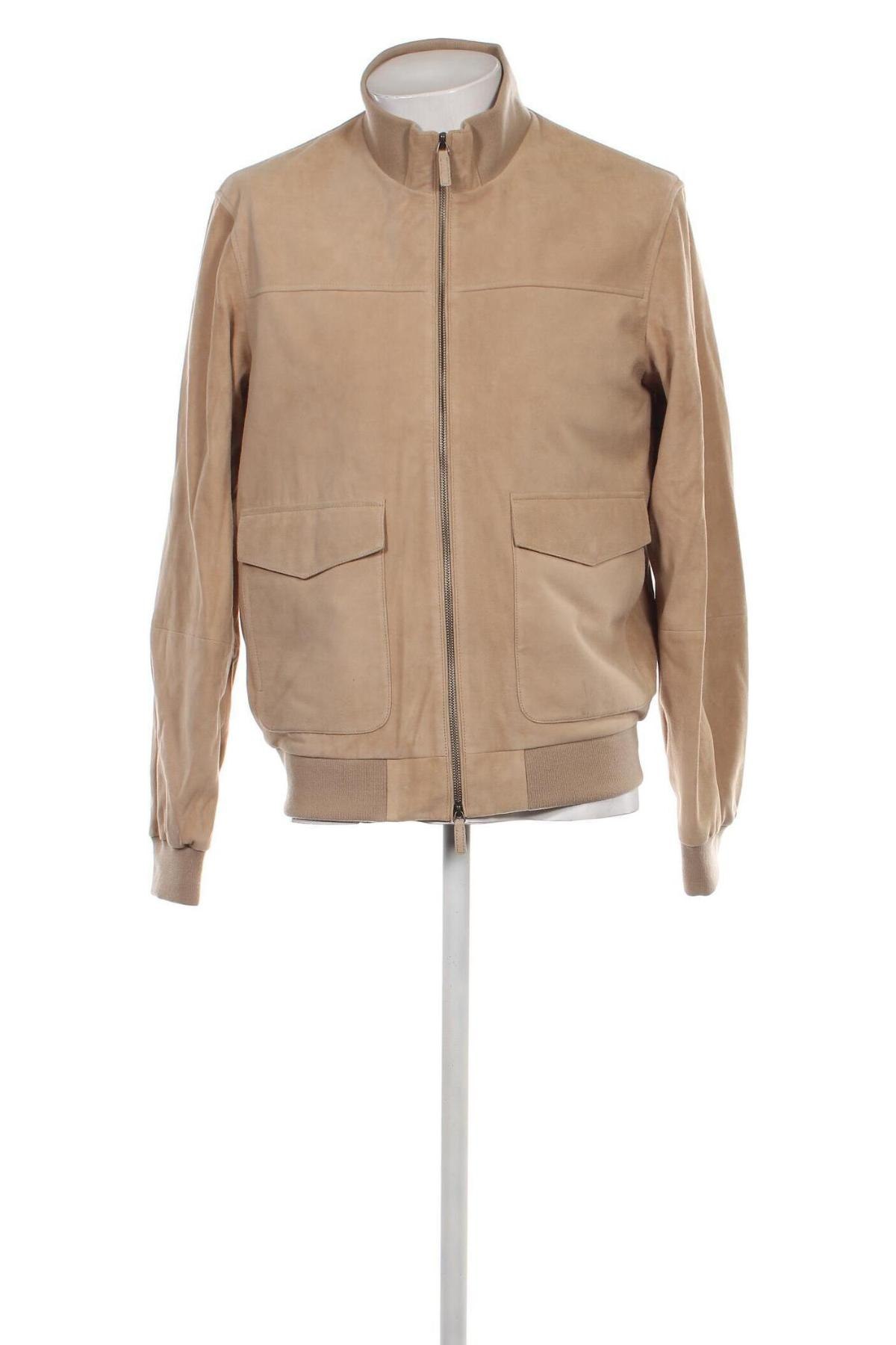 Pánska kožená bunda  Faconnable, Veľkosť L, Farba Béžová, Cena  466,79 €