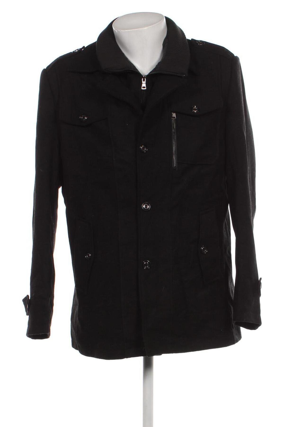 Мъжко палто, Размер XL, Цвят Черен, Цена 23,54 лв.