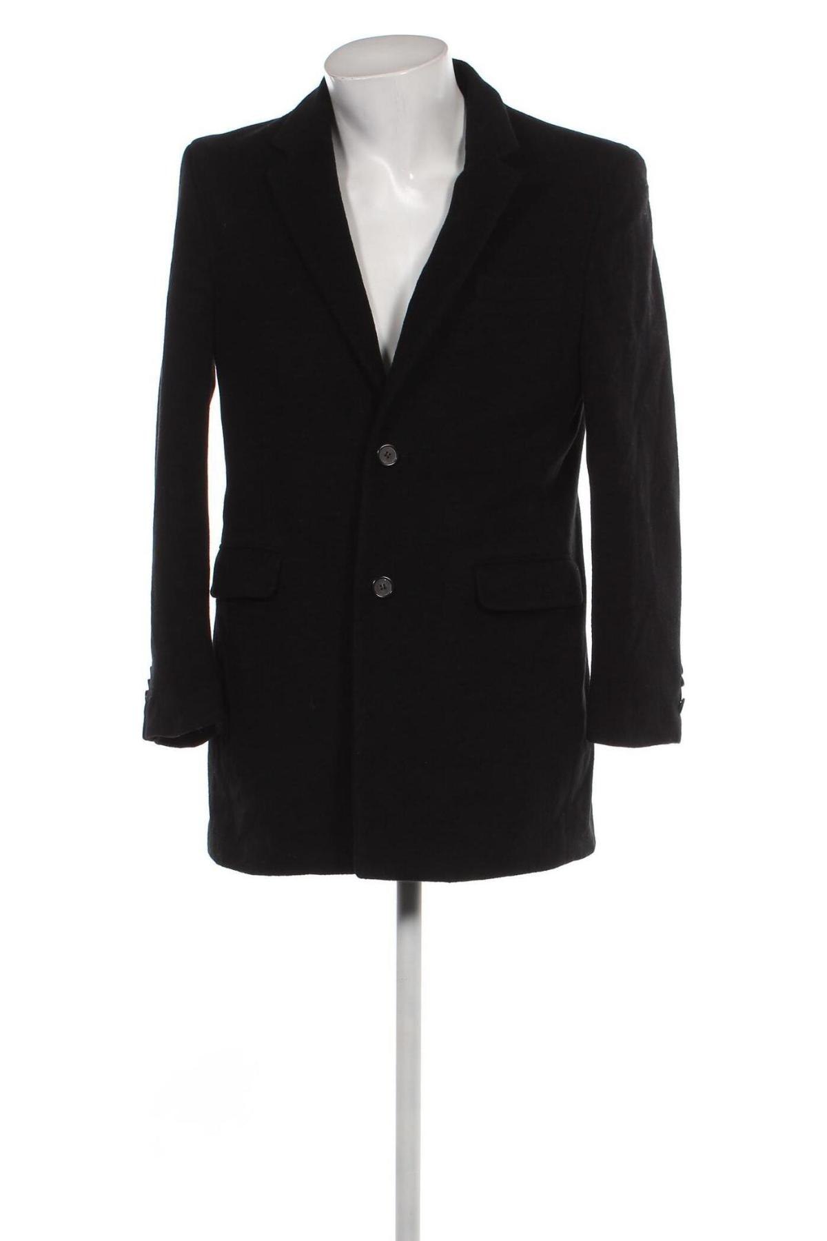Мъжко палто, Размер M, Цвят Черен, Цена 20,33 лв.