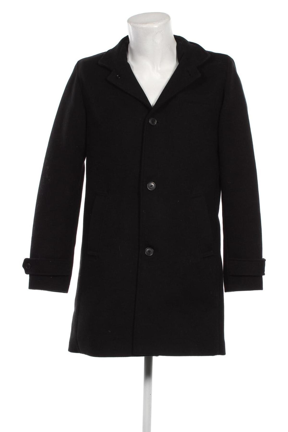 Мъжко палто Jack & Jones, Размер L, Цвят Черен, Цена 100,98 лв.