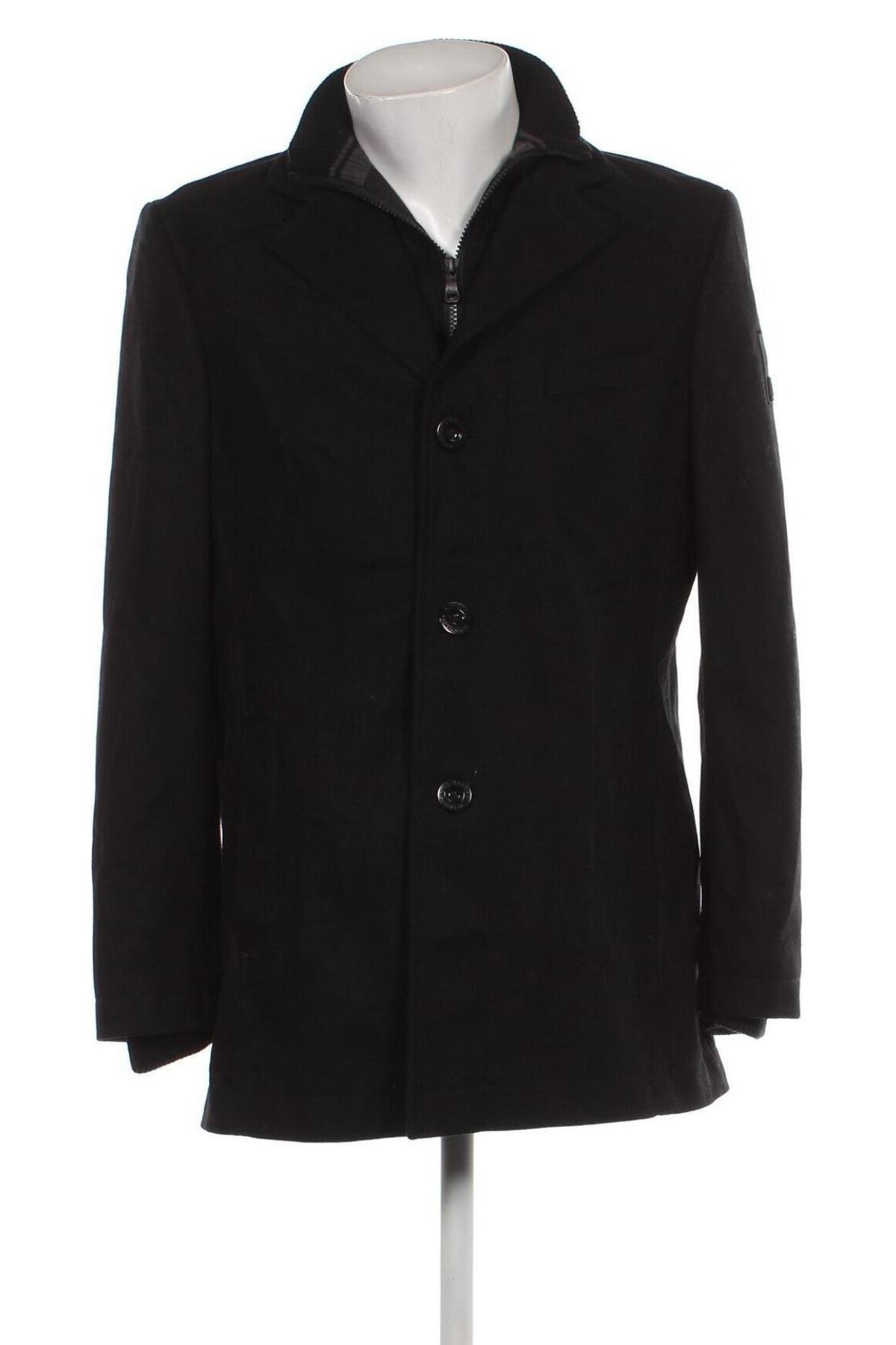 Мъжко палто S.Oliver, Размер M, Цвят Черен, Цена 37,62 лв.