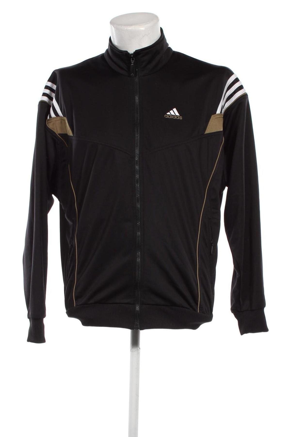 Мъжко спортно горнище Adidas, Размер M, Цвят Черен, Цена 75,00 лв.