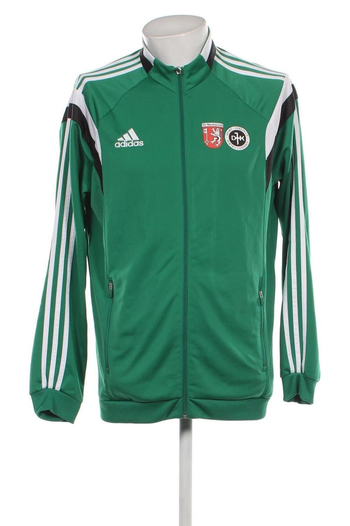 Ανδρική αθλητική ζακέτα Adidas, Μέγεθος L, Χρώμα Πράσινο, Τιμή 45,00 €