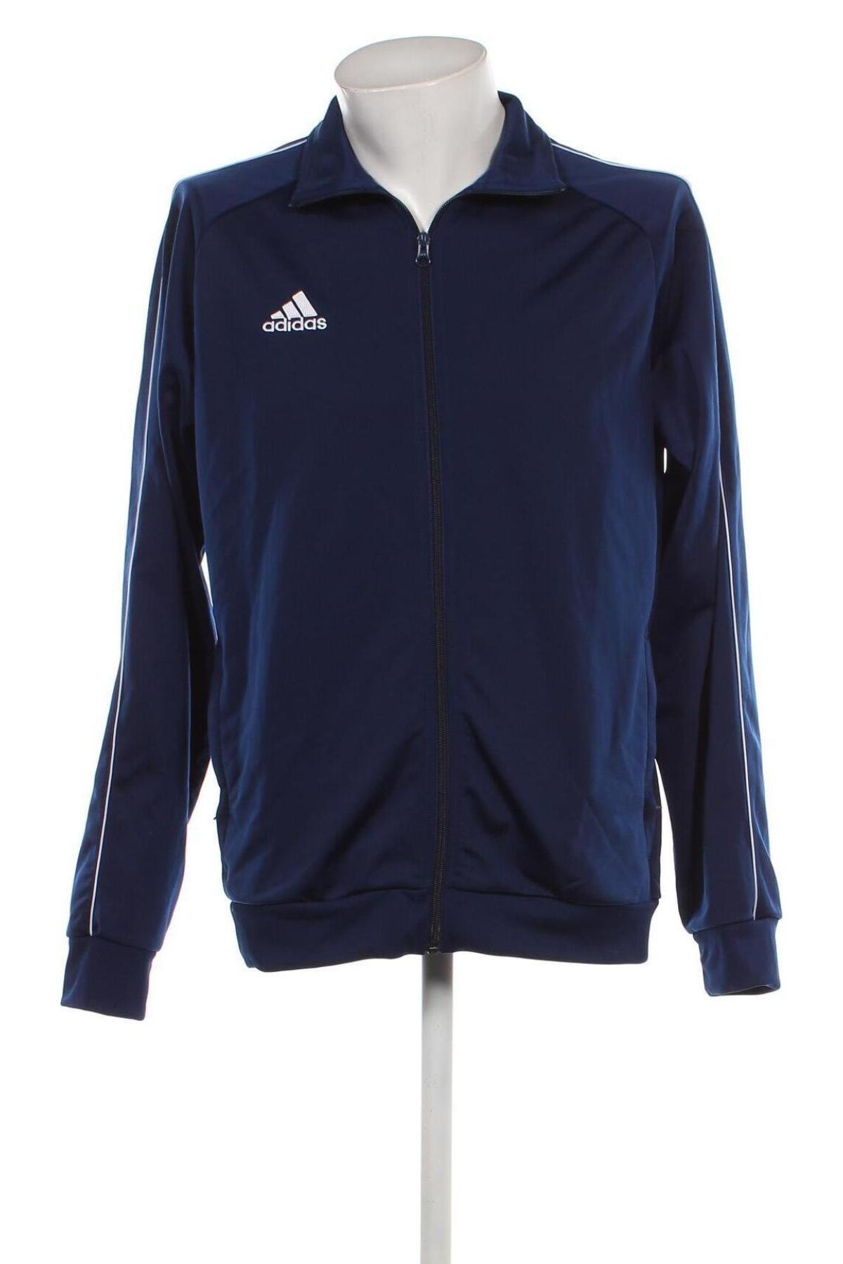 Ανδρική αθλητική ζακέτα Adidas, Μέγεθος L, Χρώμα Μπλέ, Τιμή 45,00 €