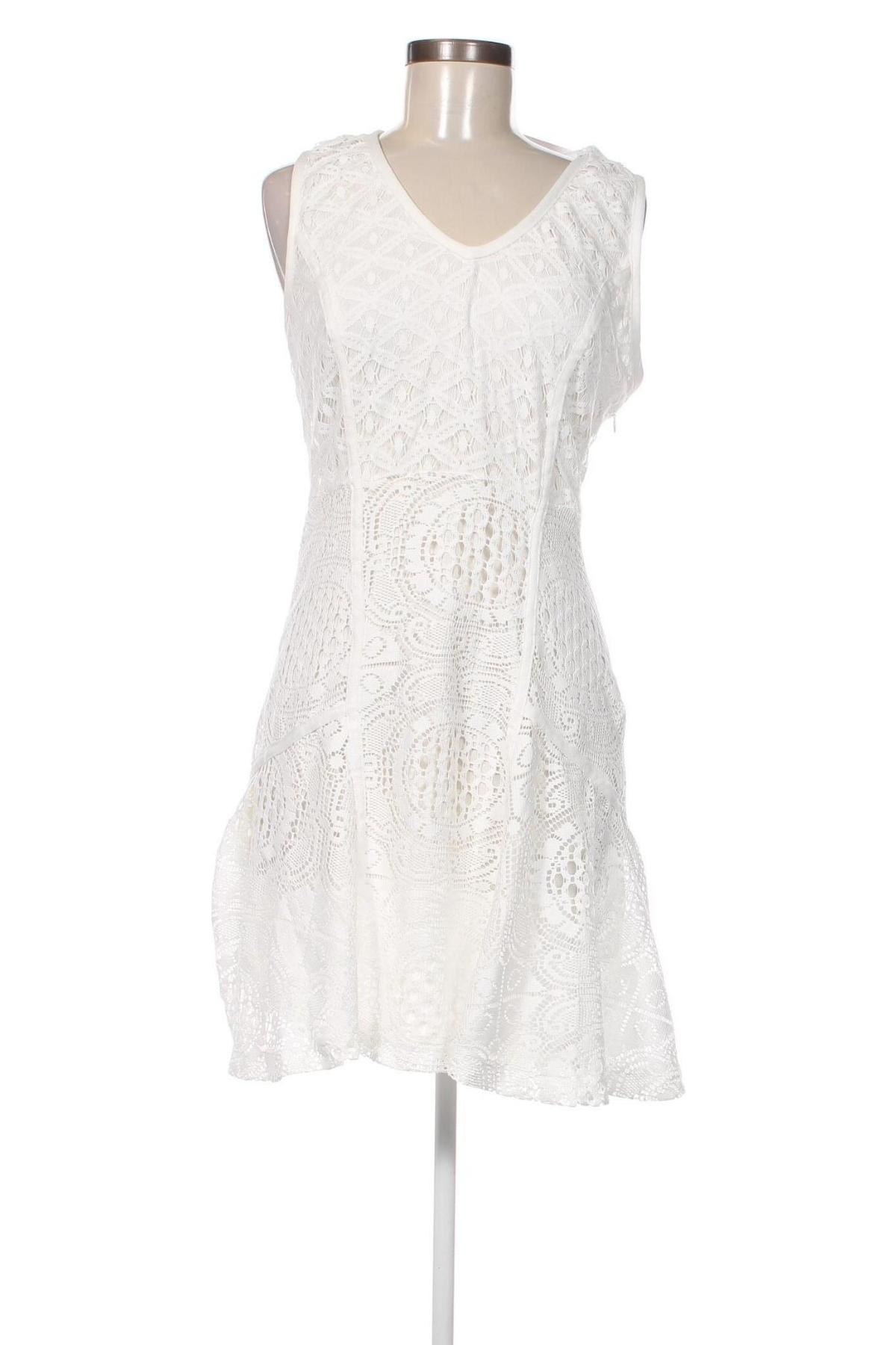 Kleid Desigual by Christian Lacroix, Größe XL, Farbe Weiß, Preis 30,06 €