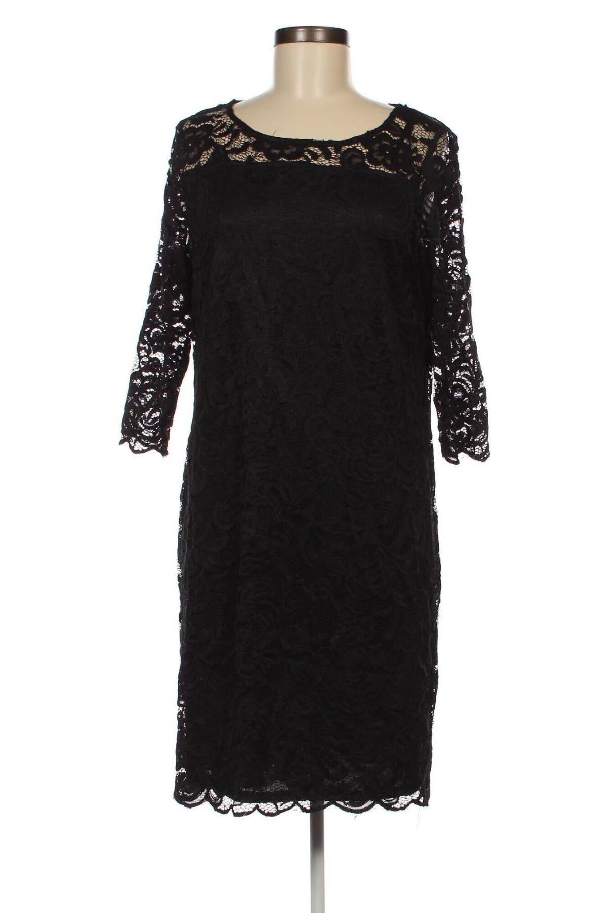 Kleid Jean Pascale, Größe L, Farbe Schwarz, Preis 23,01 €