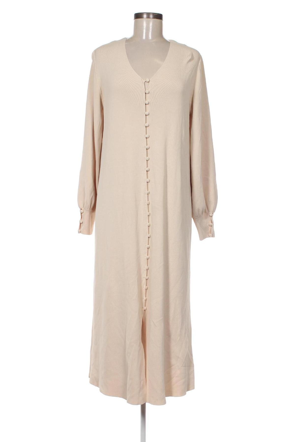 Kleid Zara, Größe L, Farbe Ecru, Preis 32,15 €