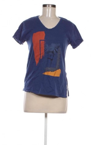 Γυναικείο t-shirt Zara, Μέγεθος S, Χρώμα Μπλέ, Τιμή 7,99 €