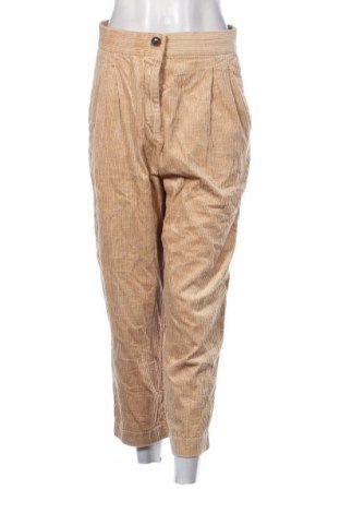 Pantaloni de velvet de femei H&M, Mărime M, Culoare Bej, Preț 41,99 Lei