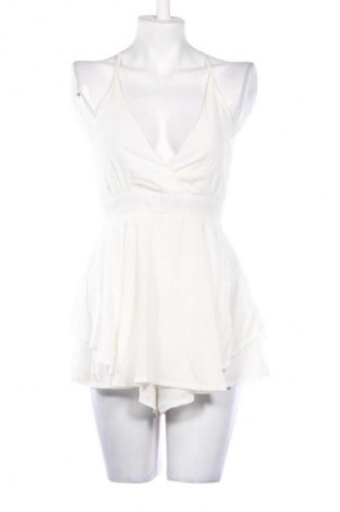 Kurzer Damenoverall Boohoo, Größe M, Farbe Weiß, Preis € 37,42