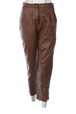 Pantaloni de piele pentru damă Massimo Dutti, Mărime S, Culoare Maro, Preț 480,00 Lei