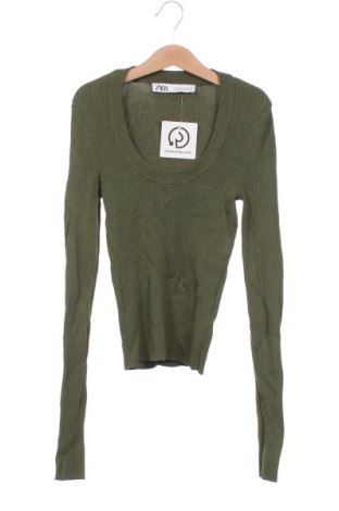 Pulover de femei Zara, Mărime XS, Culoare Verde, Preț 68,88 Lei