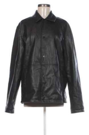 Дамско кожено яке Zara, Размер L, Цвят Черен, Цена 41,99 лв.
