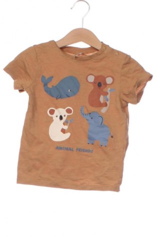 Детска тениска H&M, Размер 12-18m/ 80-86 см, Цвят Кафяв, Цена 10,01 лв.