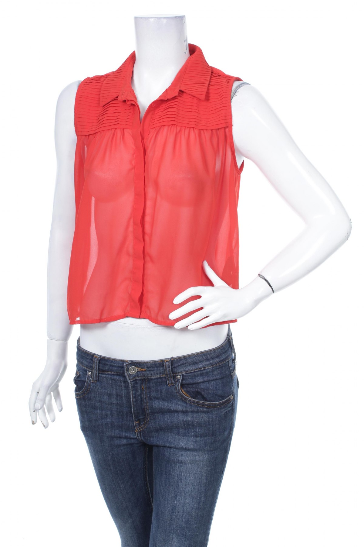 Γυναικείο πουκάμισο Monki, Μέγεθος S, Χρώμα Κόκκινο, Τιμή 9,28 €