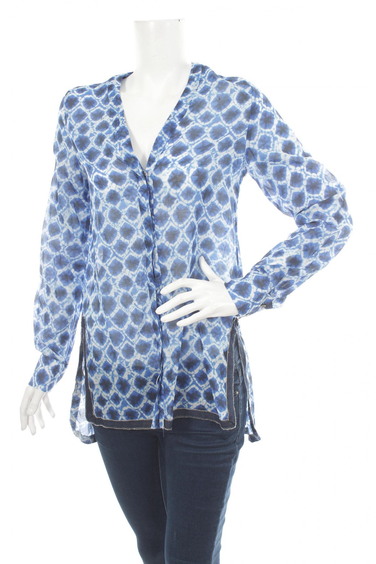 Γυναικείο πουκάμισο 0039 Italy, Μέγεθος XS, Χρώμα Μπλέ, Τιμή 32,99 €