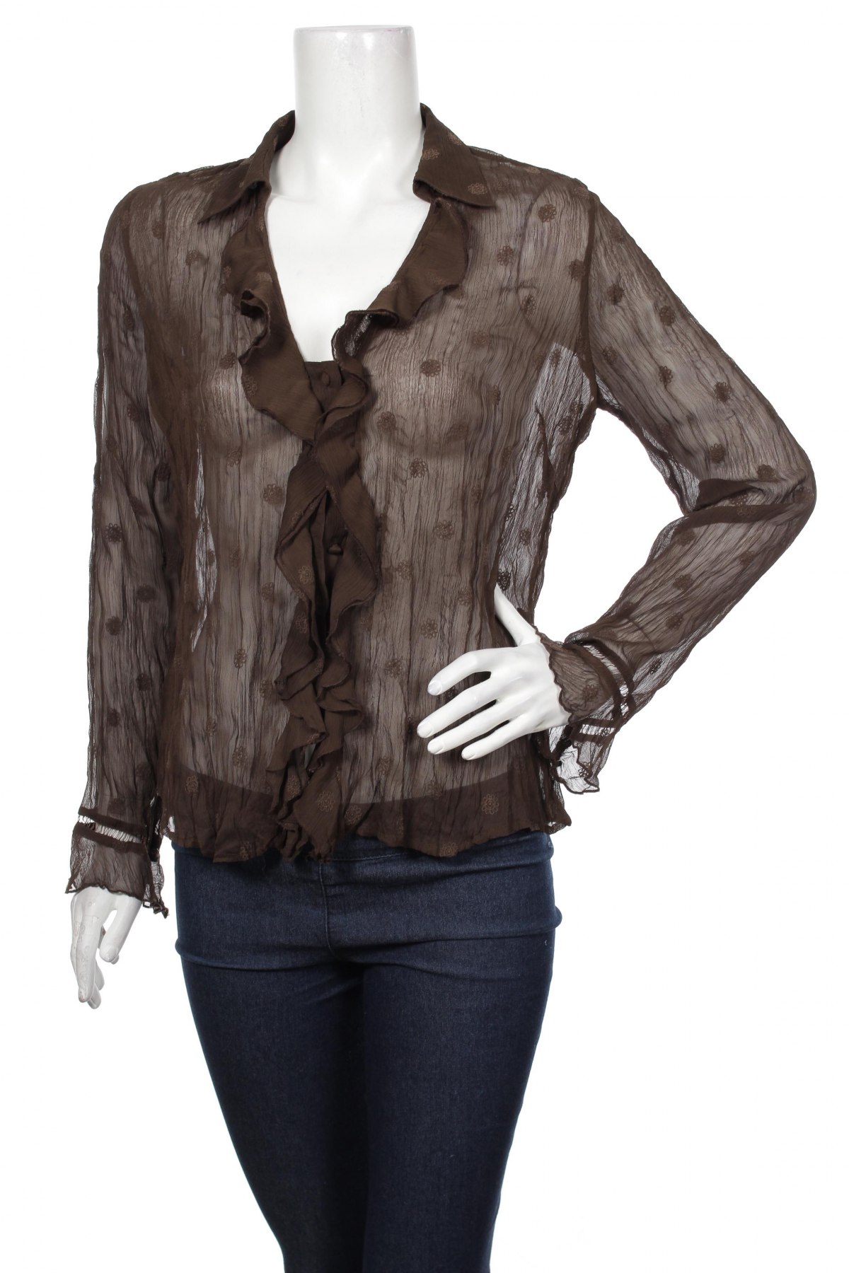 Γυναικείο πουκάμισο Essentiel, Μέγεθος S, Χρώμα Καφέ, Τιμή 23,51 €