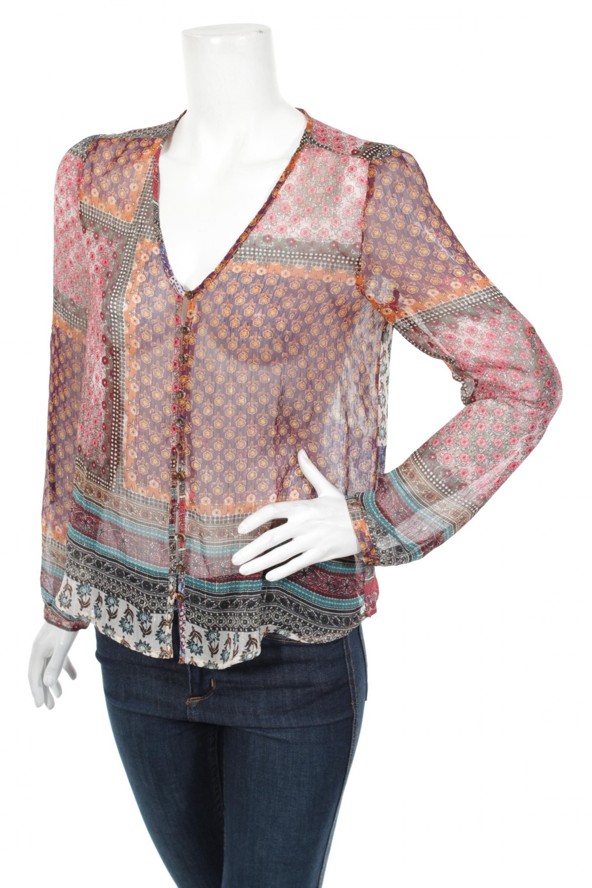 Γυναικείο πουκάμισο Mango, Μέγεθος M, Χρώμα Πολύχρωμο, Τιμή 19,59 €