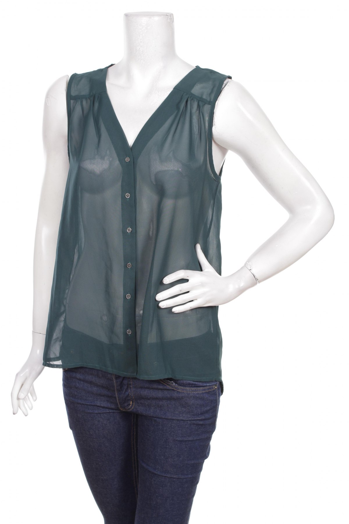 Γυναικείο πουκάμισο Only, Μέγεθος M, Χρώμα Πράσινο, Τιμή 10,52 €