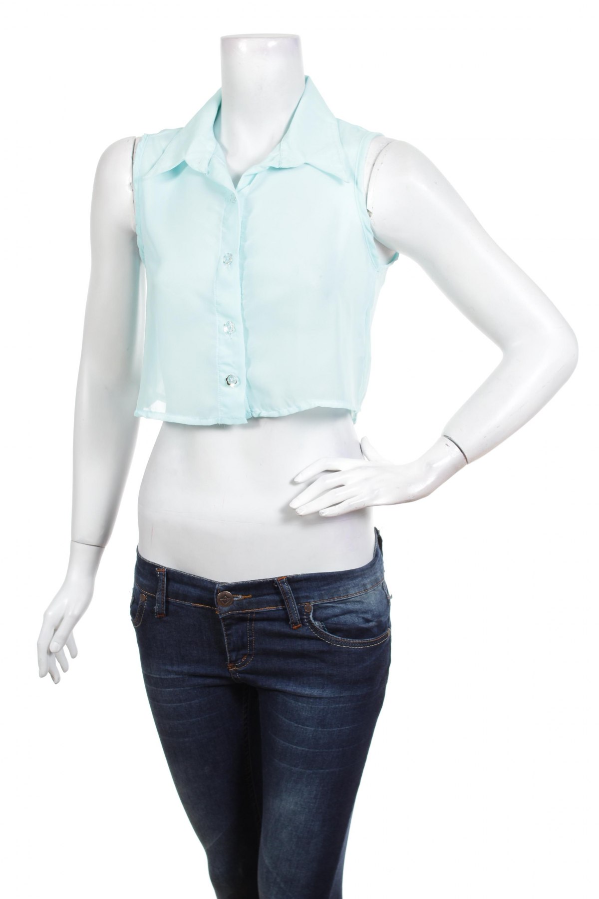 Γυναικείο πουκάμισο Rt, Μέγεθος M, Χρώμα Μπλέ, Τιμή 14,23 €