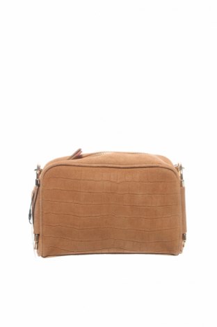 Γυναικεία τσάντα Zara, Χρώμα  Μπέζ, Φυσικό σουέτ, Τιμή 52,30 €