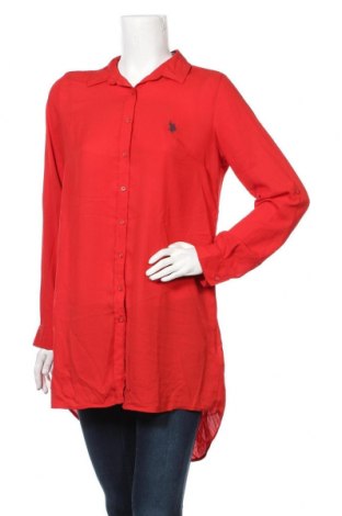 Дамска риза U.S. Polo Assn., Размер XL, Цвят Червен, Полиестер, Цена 44,10 лв.