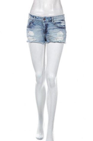 Дамски къс панталон Zara Trafaluc, Размер S, Цвят Син, Памук, Цена 17,47 лв.