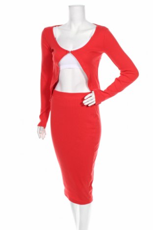 Damen-Set Missguided, Größe S, Farbe Rot, 52% Polyester, 45% Baumwolle, 3% Elastan, Preis 17,51 €