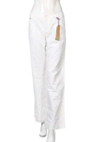 Дамски панталон Ajc, Размер M, Цвят Бял, 55% лен, 45% памук, Цена 60,90 лв.