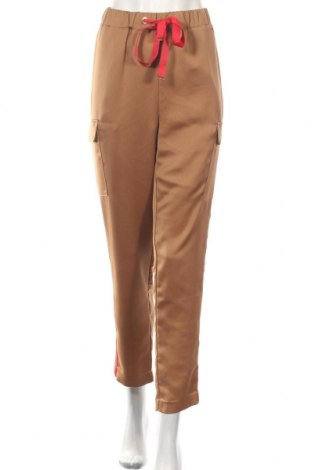 Γυναικείο παντελόνι TWINSET, Μέγεθος L, Χρώμα Καφέ, Πολυεστέρας, Τιμή 52,14 €