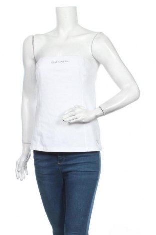 Дамски потник Calvin Klein Jeans, Размер L, Цвят Бял, 77% полиестер, 19% вискоза, 4% еластан, Цена 56,00 лв.