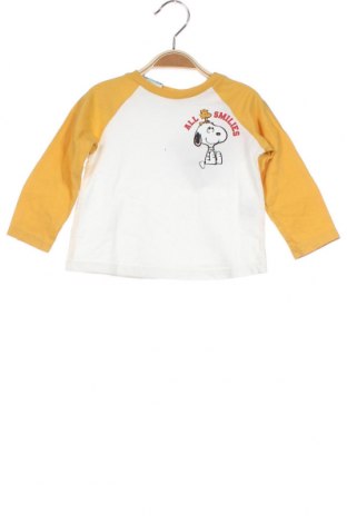 Детска блуза Peanuts, Размер 9-12m/ 74-80 см, Цвят Бял, Памук, Цена 10,80 лв.