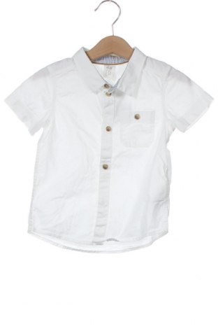 Kinderhemd H&M, Größe 9-12m/ 74-80 cm, Farbe Weiß, Baumwolle, Preis 13,61 €
