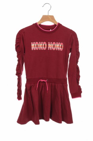 Rochie pentru copii Koko Noko, Mărime 5-6y/ 116-122 cm, Culoare Roșu, 95% bumbac, 5% elastan, Preț 61,25 Lei