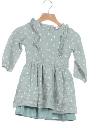 Детска рокля Topo, Размер 18-24m/ 86-98 см, Цвят Зелен, Памук, Цена 16,80 лв.