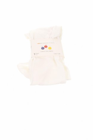 Kinder-Strumpfhose, Größe 8-9y/ 134-140 cm, Farbe Weiß, 55% Baumwolle, 40% Polyamid, 5% Elastan, Preis 4,21 €