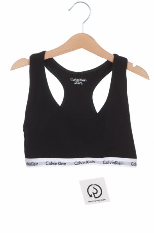 Μπλουζάκι αμάνικο παιδικό Calvin Klein, Μέγεθος 12-13y/ 158-164 εκ., Χρώμα Μαύρο, 95% βαμβάκι, 5% ελαστάνη, Τιμή 14,85 €